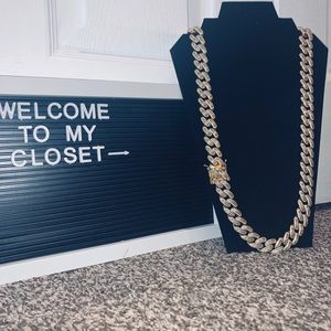 Cuban Link Necklace - CZ stones